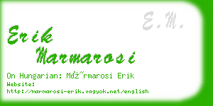 erik marmarosi business card